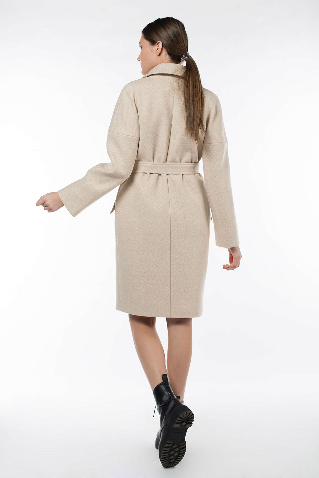 Пальто женское демисезонное (пояс) - El podio фото 6