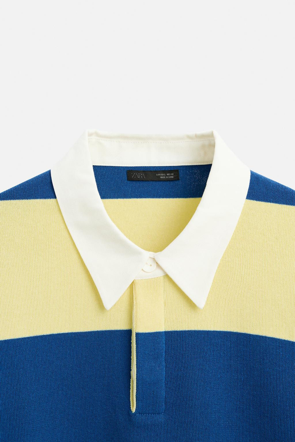 STRIPED KNIT POLO SHIRT - Zara фото 17