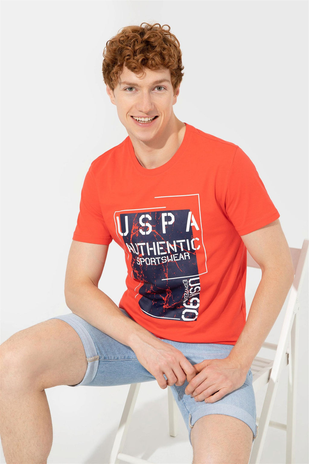 Мужская красная велосипедная шея T -Fish Surprise Discount в корзине - U.s. polo assn фото 4