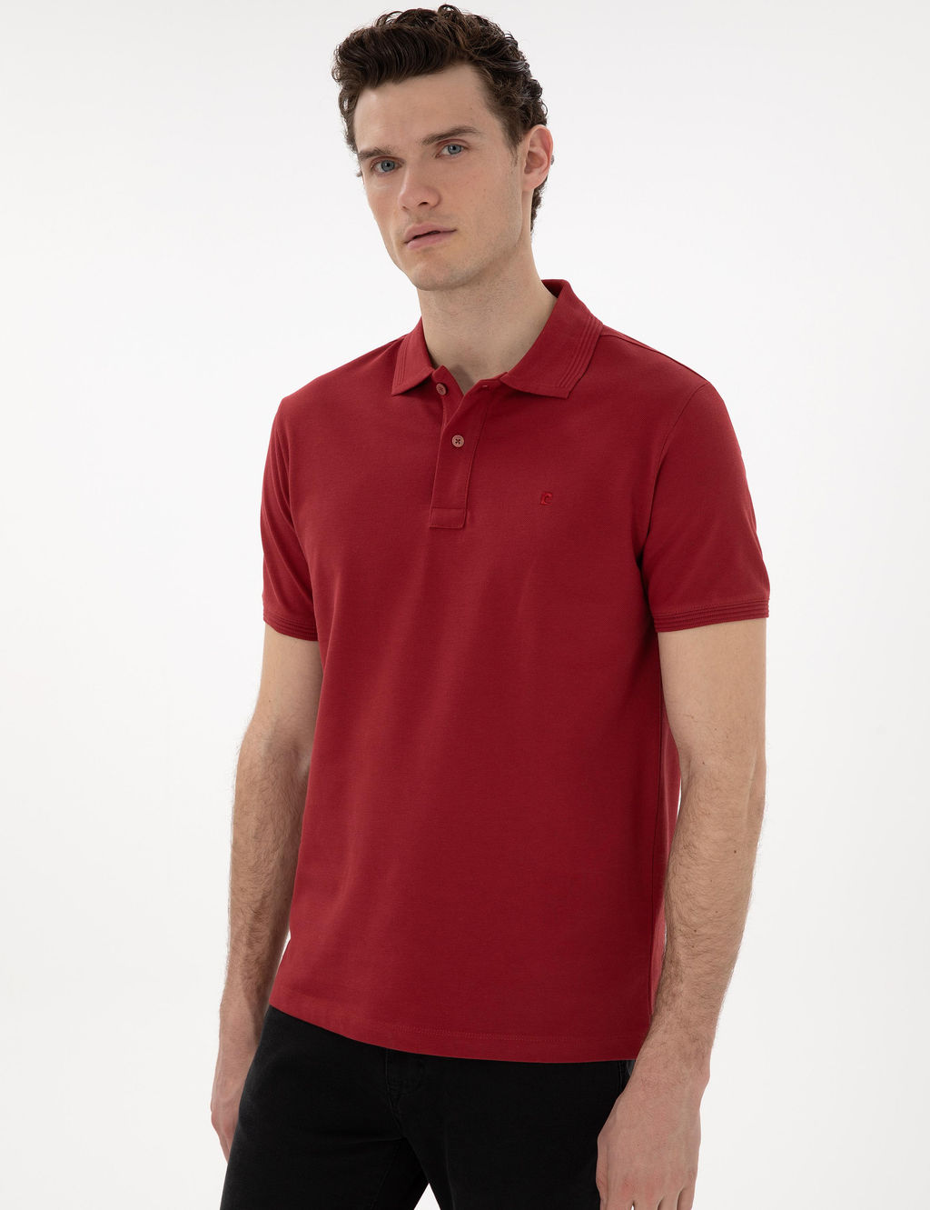 Nar _i_e_i Slim Fit K_vr_lmaz Polo Yaka Basic Ti__rt - Pierre cardin фото 3