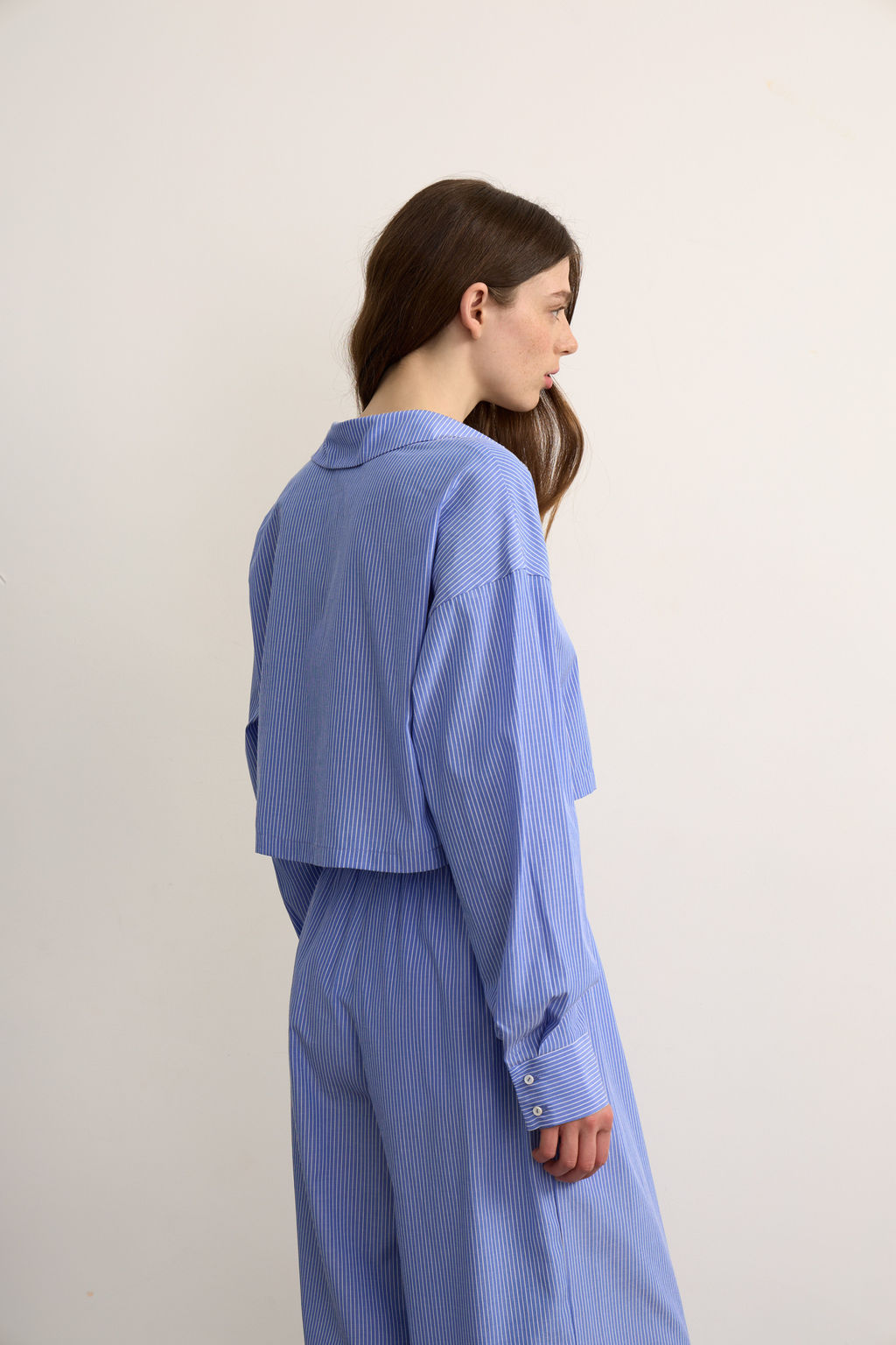 Рубашка укороченная в полоску - Mollis фото 5