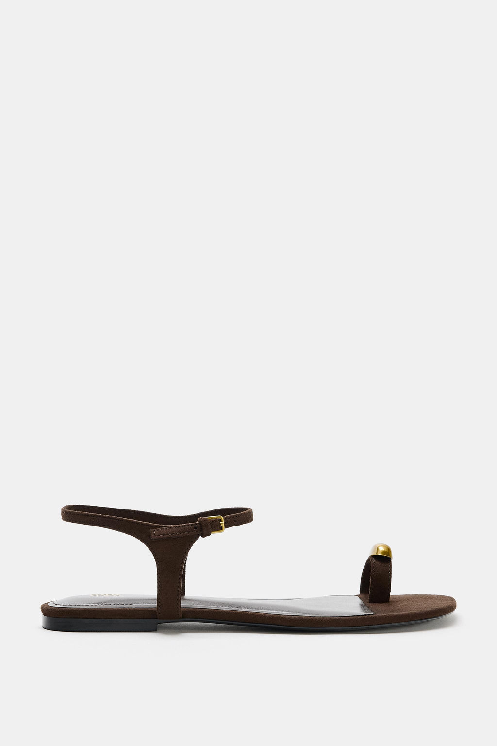 SANDALIA DETALLE MET?LICO / Marr?n - Zara фото 3
