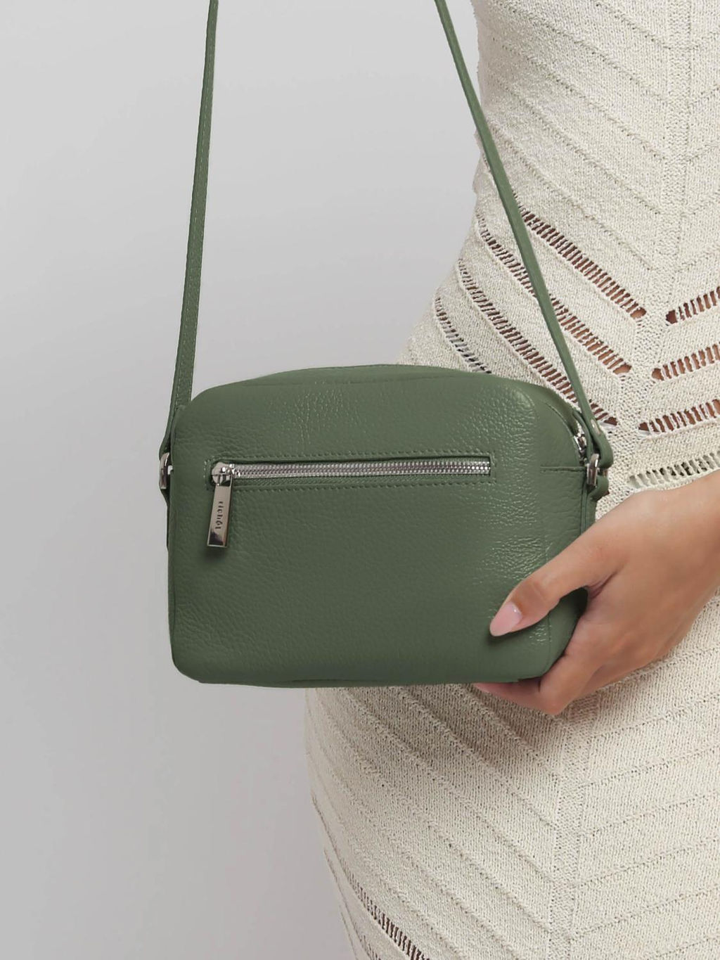 Женская кожаная сумка Richet 2611LN 956 Зеленый