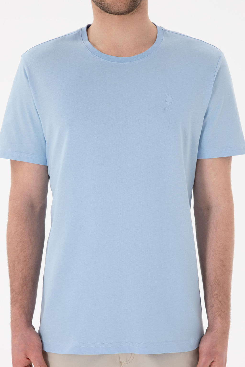 Erkek Regular Fit Bisiklet Yaka Mavi Basic Ti__rt Sepette S_rpriz _ndirim - U.s. polo assn фото 7