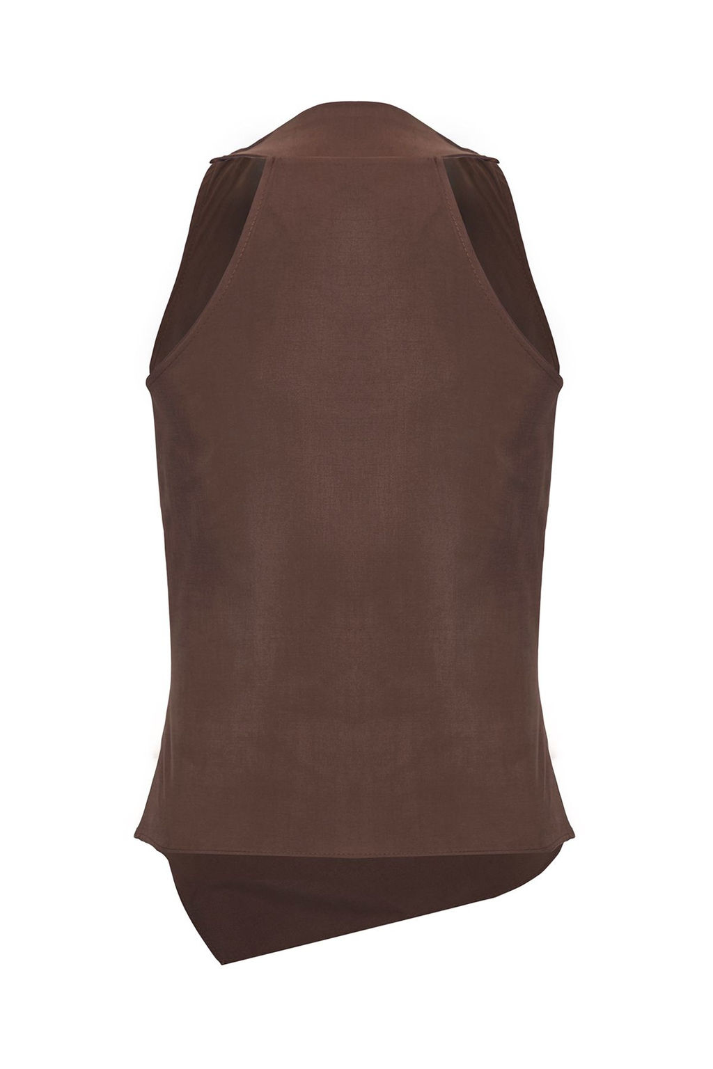 Limited Edition Kahverengi Modal Kruvaze Dokuma Bluz TWOSS25BZ00363