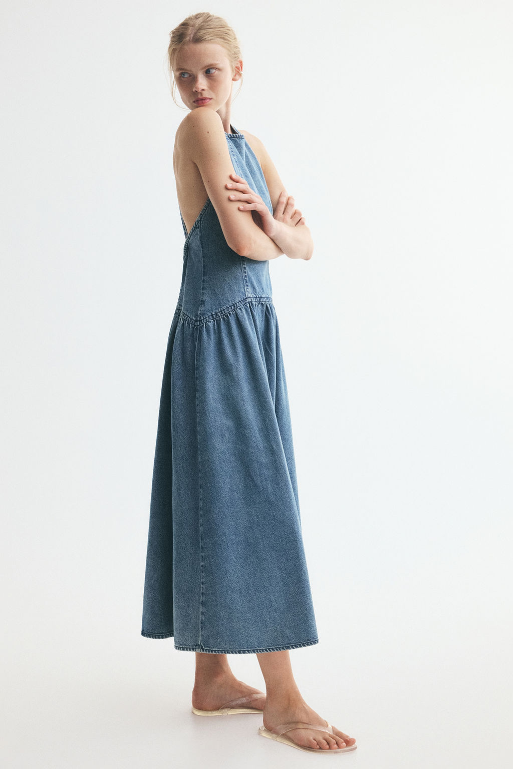 Vestido denim con falda acampanada - H&m фото 6