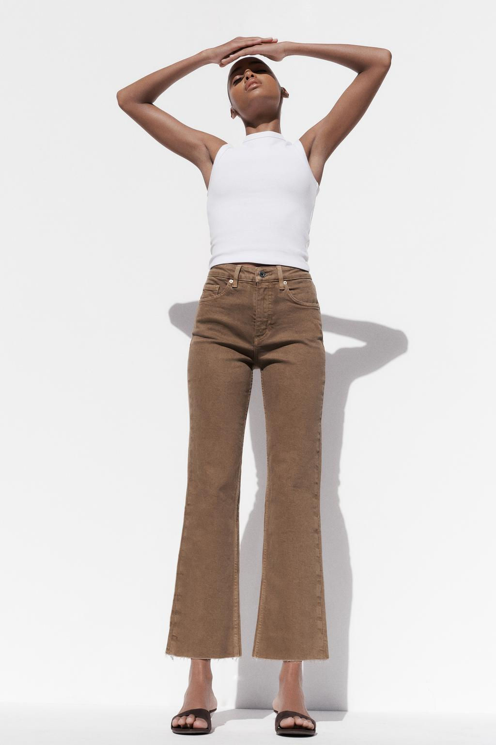 TRF CROPPED FLARE HIGH-WAIST JEANS - Zara фото 38