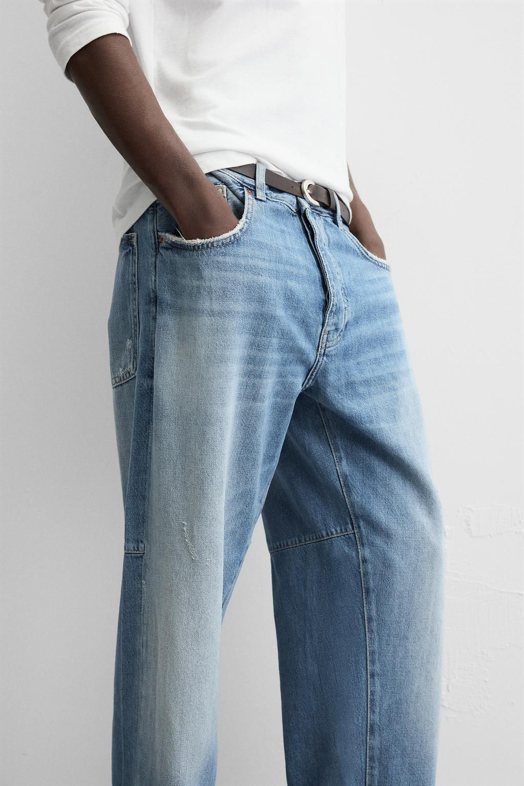 REWORKED RELAXED FIT JEANS - Zara фото 6