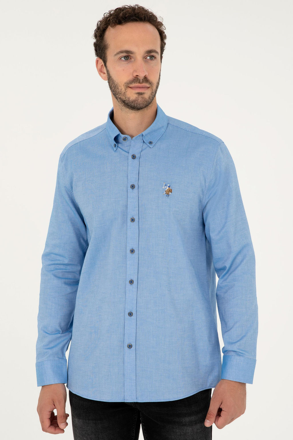 U. S. Polo Assn / Мужская базовая рубашка Saks с длинным рукавом - U.s. polo assn фото 3