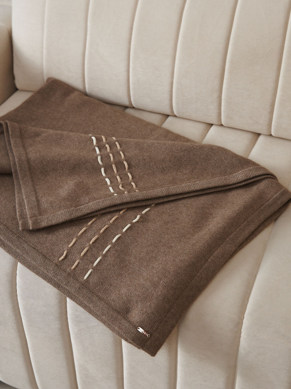 Плед из кашемира 39025 капучино