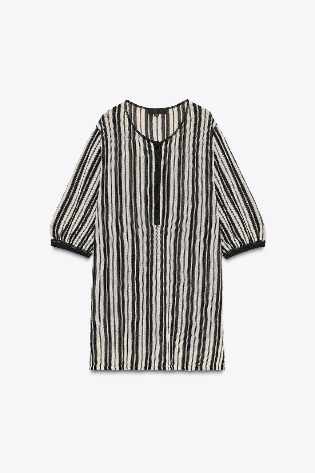 STRIPED KNIT TOP WITH LINEN - Zara фото 12