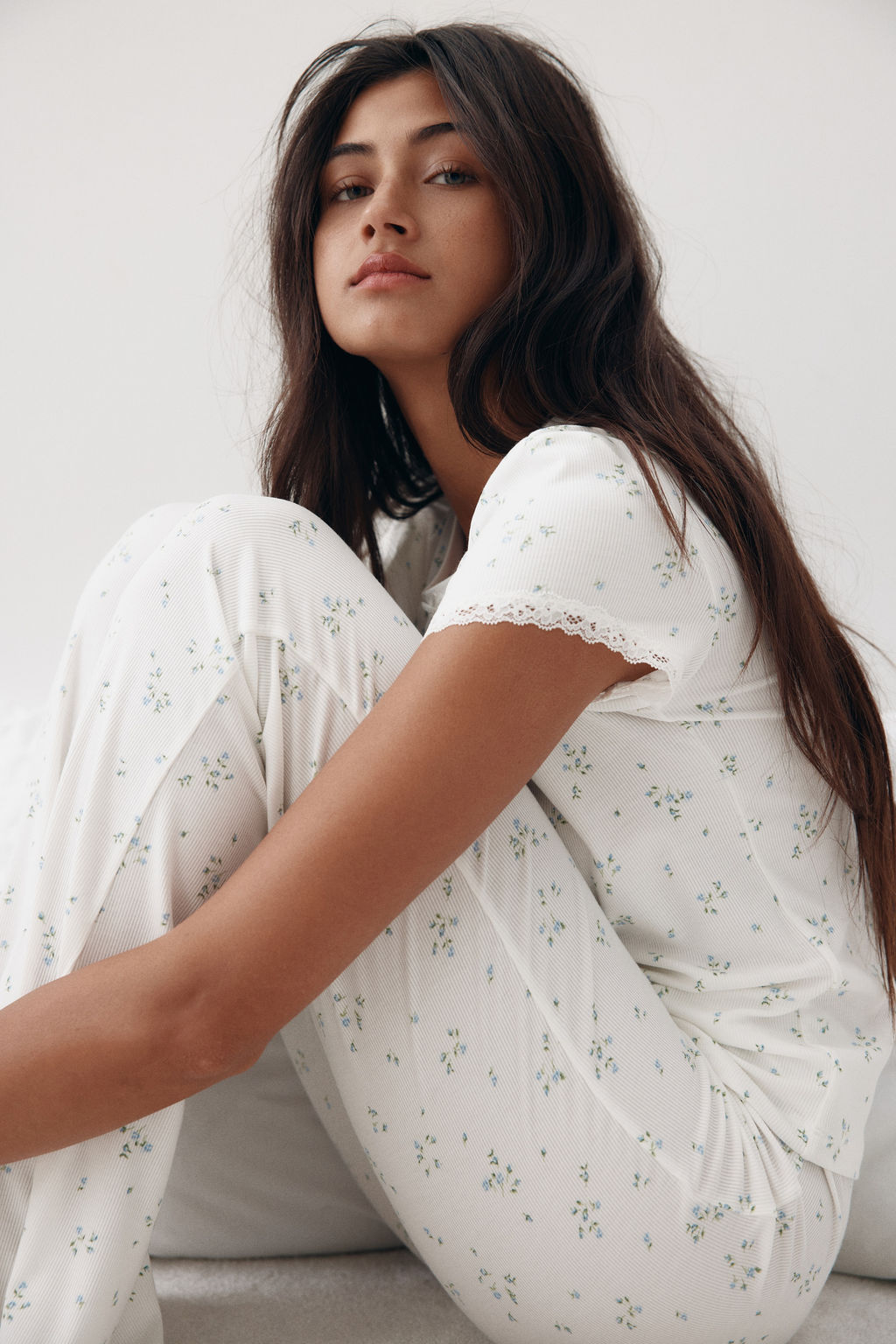 Pijama acanalado de modal - H&m фото 9
