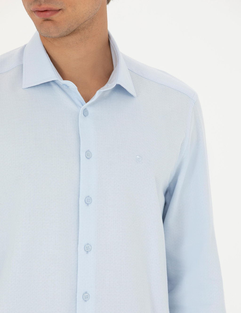 Рубашка Mavi Slim Fit светло-голубая