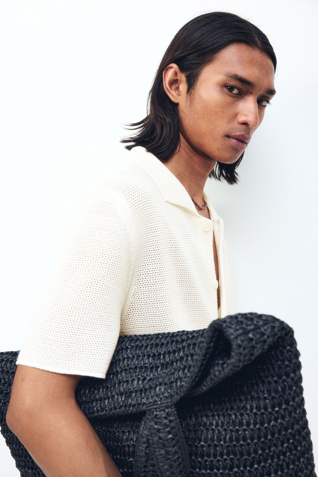 Camisa en punto calado Regular Fit - H&m фото 5