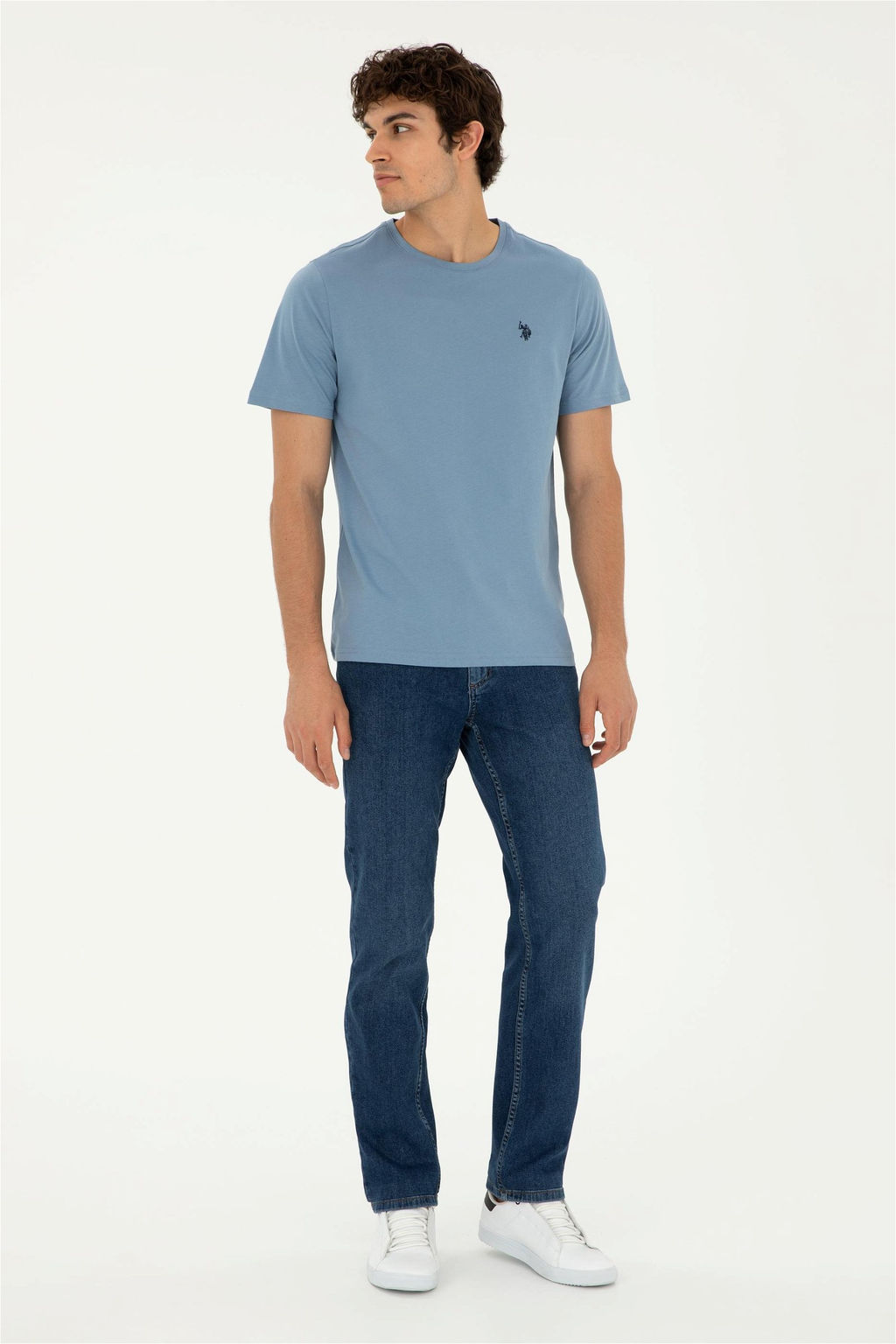 Мужская базовая футболка цвета индиго Неожиданная скидка в корзине - U.s. polo assn фото 4