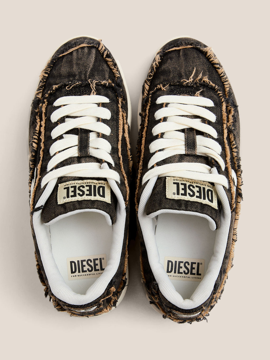 Мужские кеды из денима DIESEL TRACKER Артикул 4765202, темно-серый
