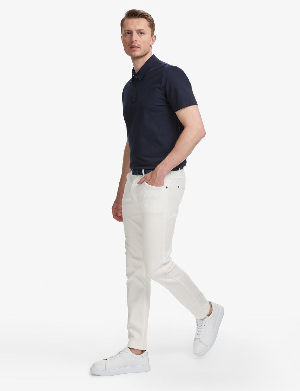 Lacivert Regular Fit D__meli Polo Yaka Ti__rt