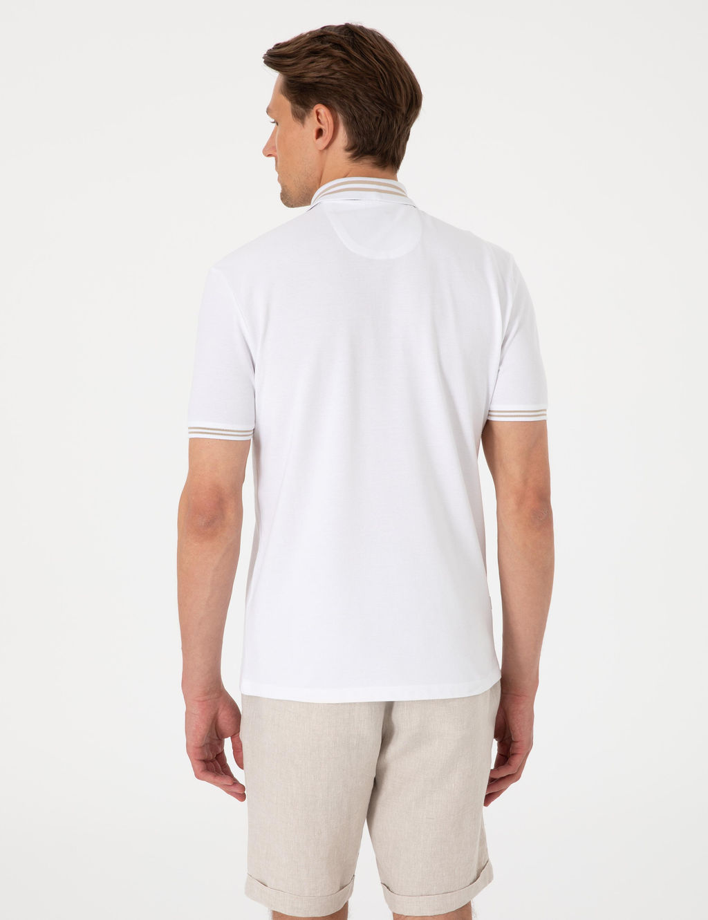 Beyaz Slim Fit Ti__rt