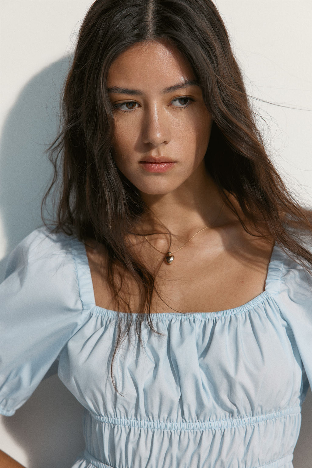 Vestido de popelina con mangas abullonadas - H&m фото 7
