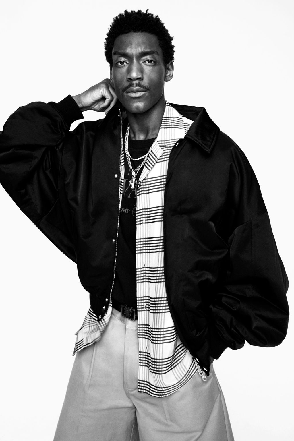 CAZADORA BOMBER OVERSIZE FIT WILLY CHAVARRIA X ZARA / Negro  фото 4