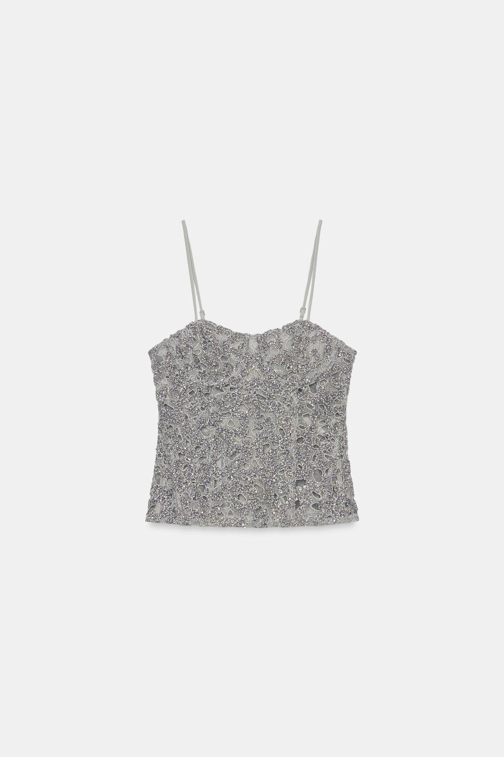 TOP BRILLOS ZW COLLECTION / Azul / Gris