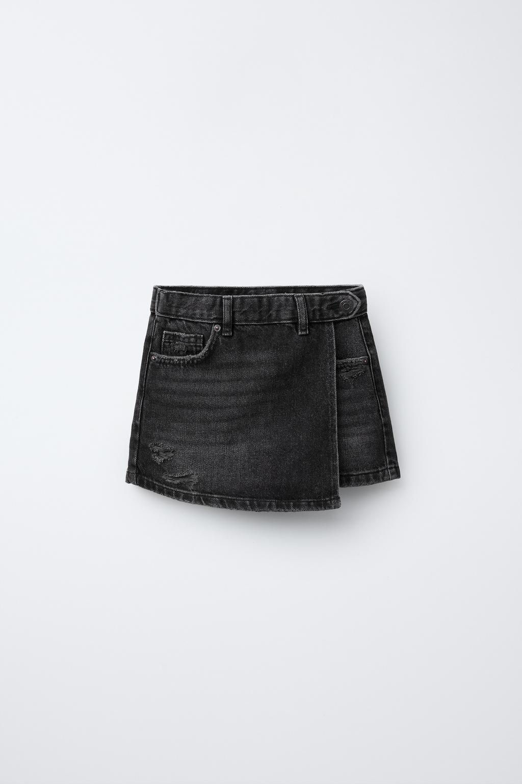 DENIM BERMUDA SKORT - Zara фото 5