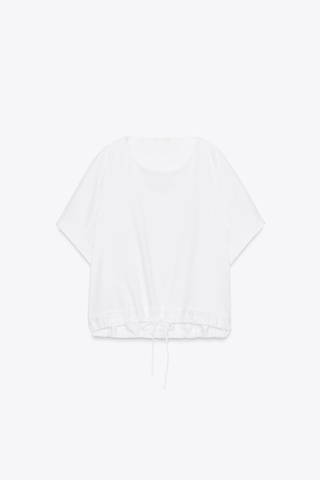 COTTON T-SHIRT WITH TIES - Zara фото 6