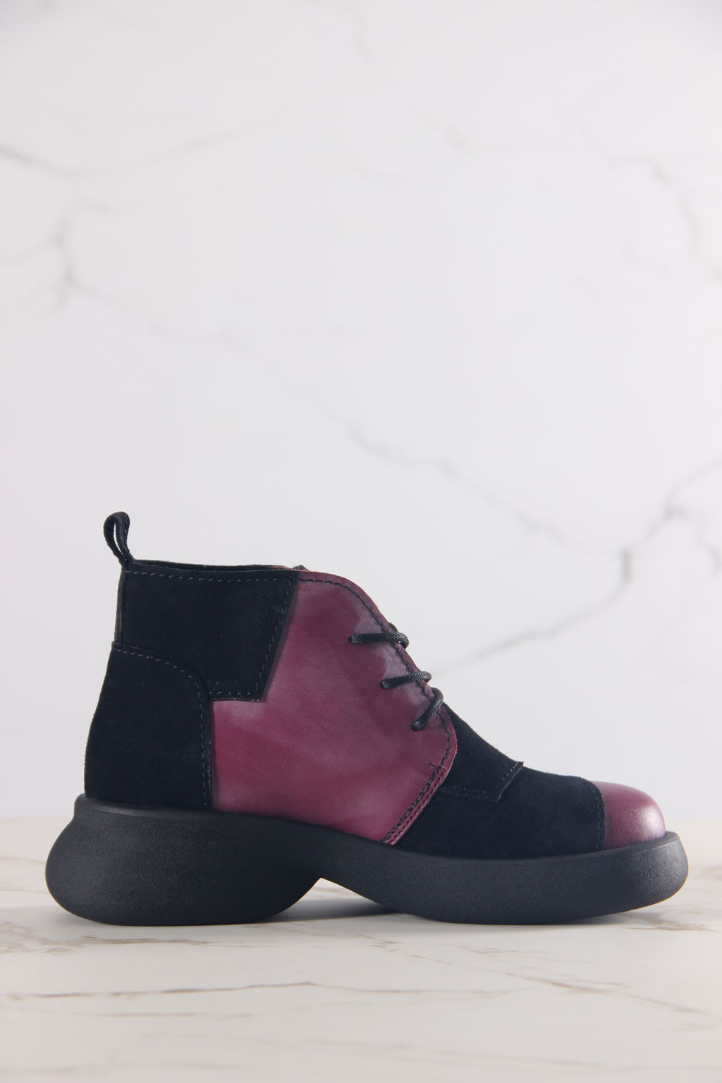 Ботинки EDART 305.927 bl. Вакса бордо+черная замша/байка - Ed'art фото 3