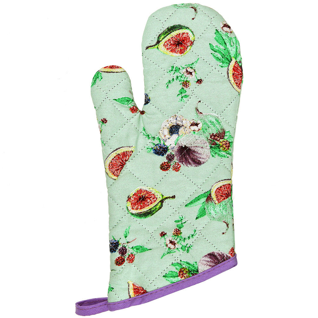 Инжир К Кухонный комплект: прихватка-варежка 15х30см + прихватка 20х20см, хлопок Премиум 191г/м2 - хлопок 100%, наполнитель - ватин 280гр/м2, Домашняя мода (Россия)  фото 2