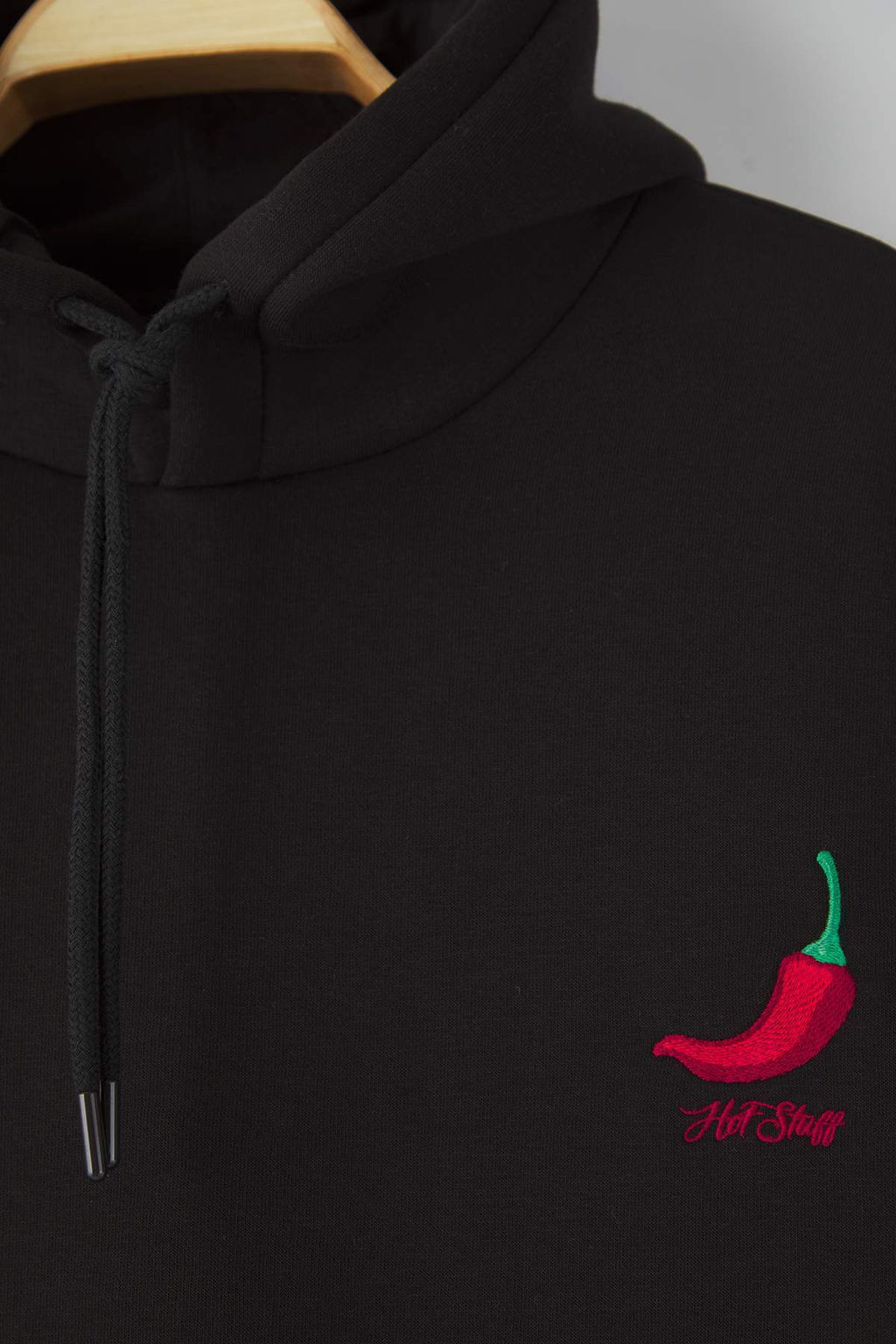 Siyah Biber Nak?sl? Oversize/Genis Kesim Ici Polarl? Kapusonlu Sweatshirt TMNAW25SW00016