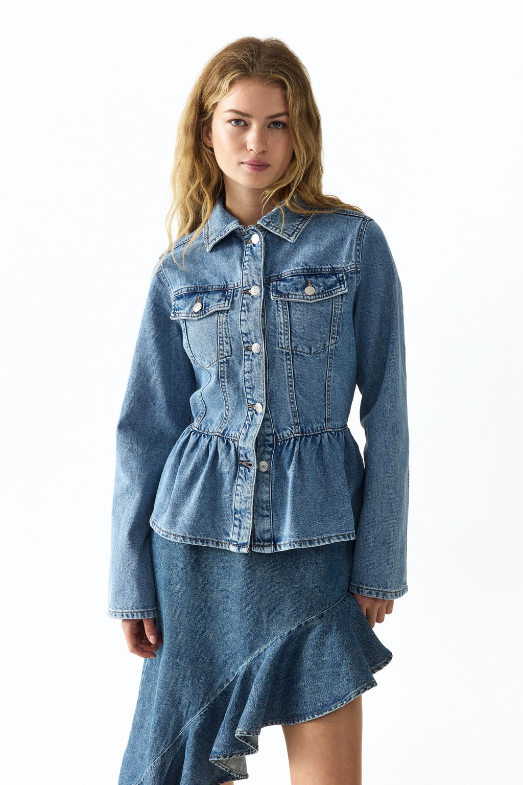 Cazadora denim con peplum - H&m фото 3