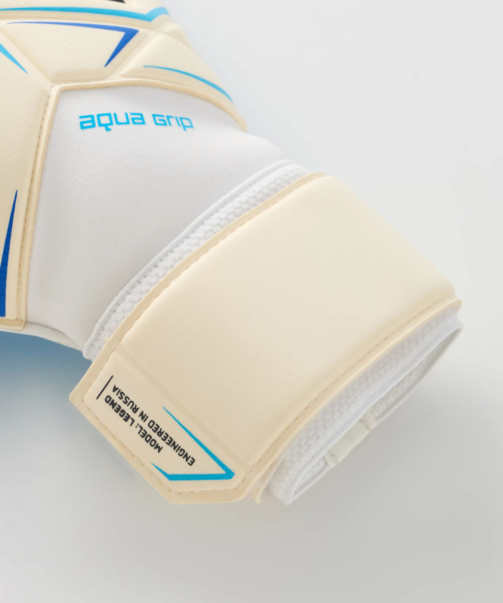 Перчатки вратарские JOGEL Legend UL4 Aqua Roll Negative, белый  фото 4