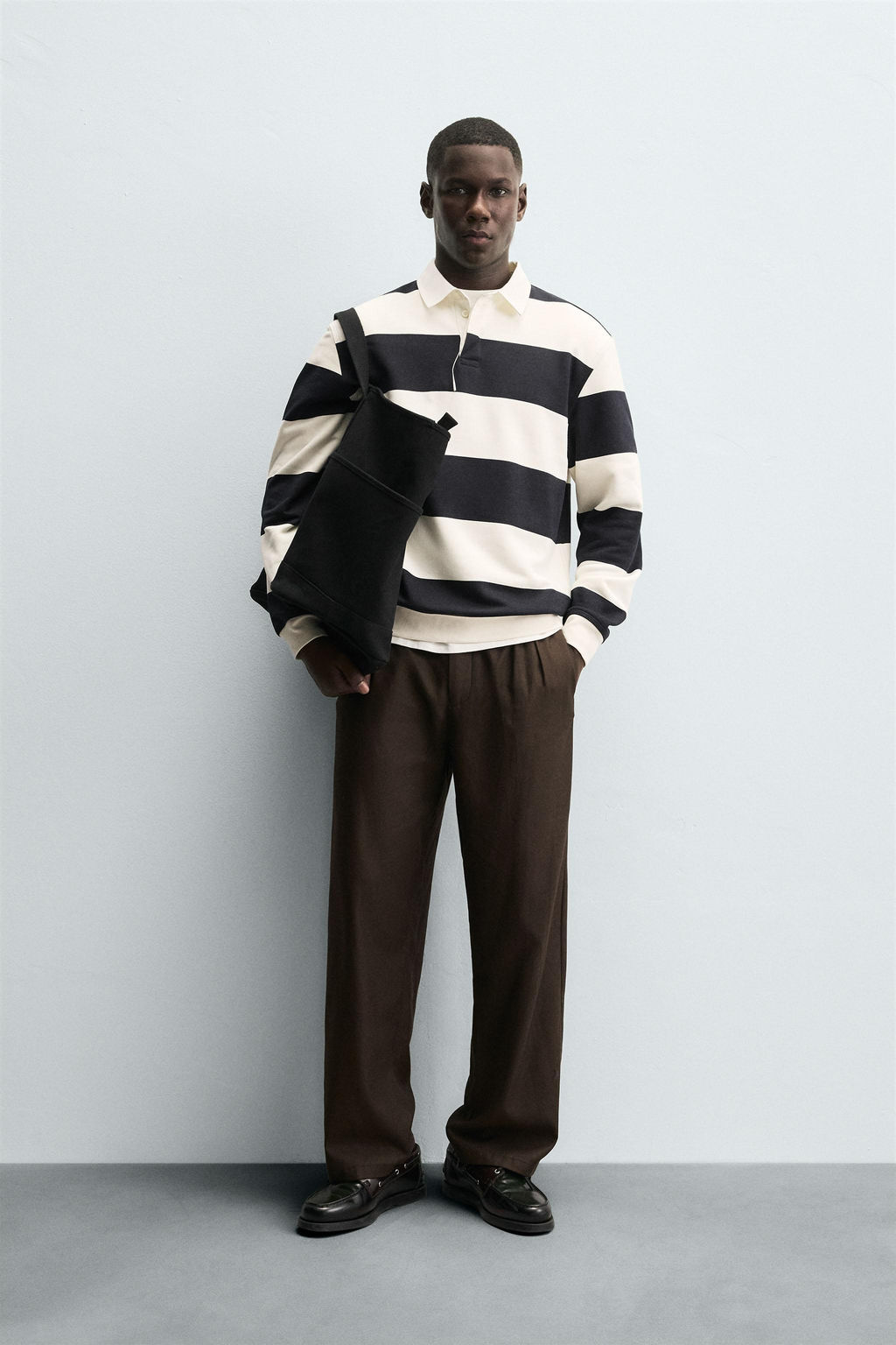 CONTRAST COLLAR POLO SWEATSHIRT - Zara фото 9