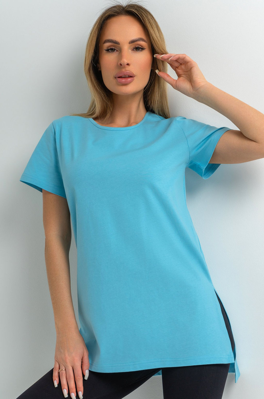 Удлиненная женская футболка с разрезами Happyfox - Happy fox фото 14