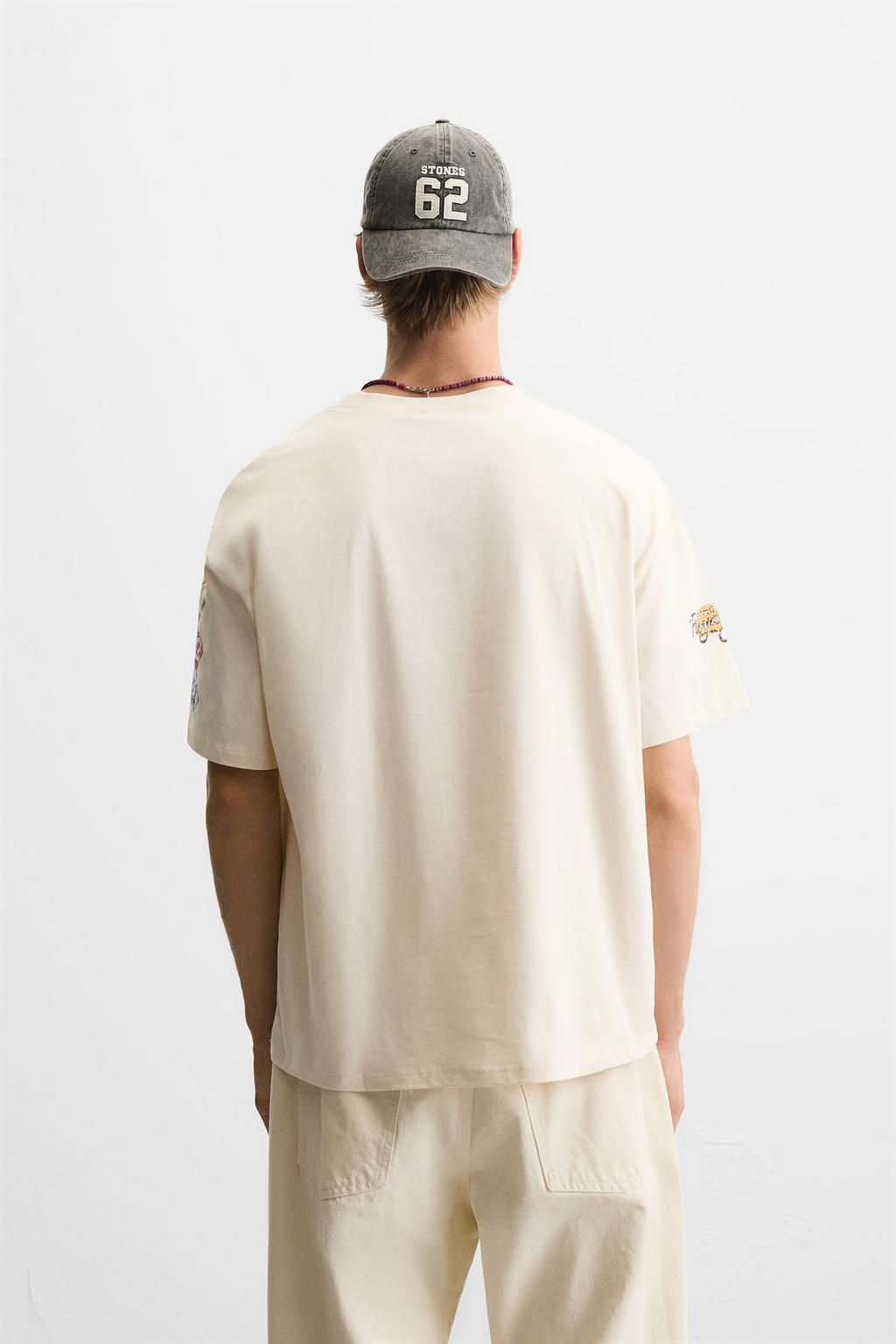 CONTRAST PRINTED T-SHIRT - Zara фото 3