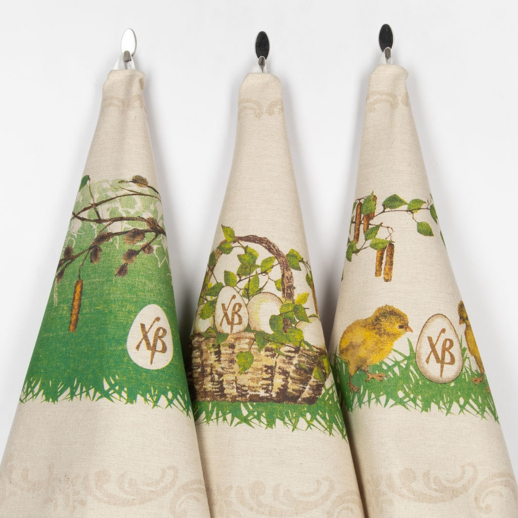 20С189-ШР+К/п.р/фкор Комплект полотенец из 3 шт 46*60 "Зелёные святки-3" рис. 399