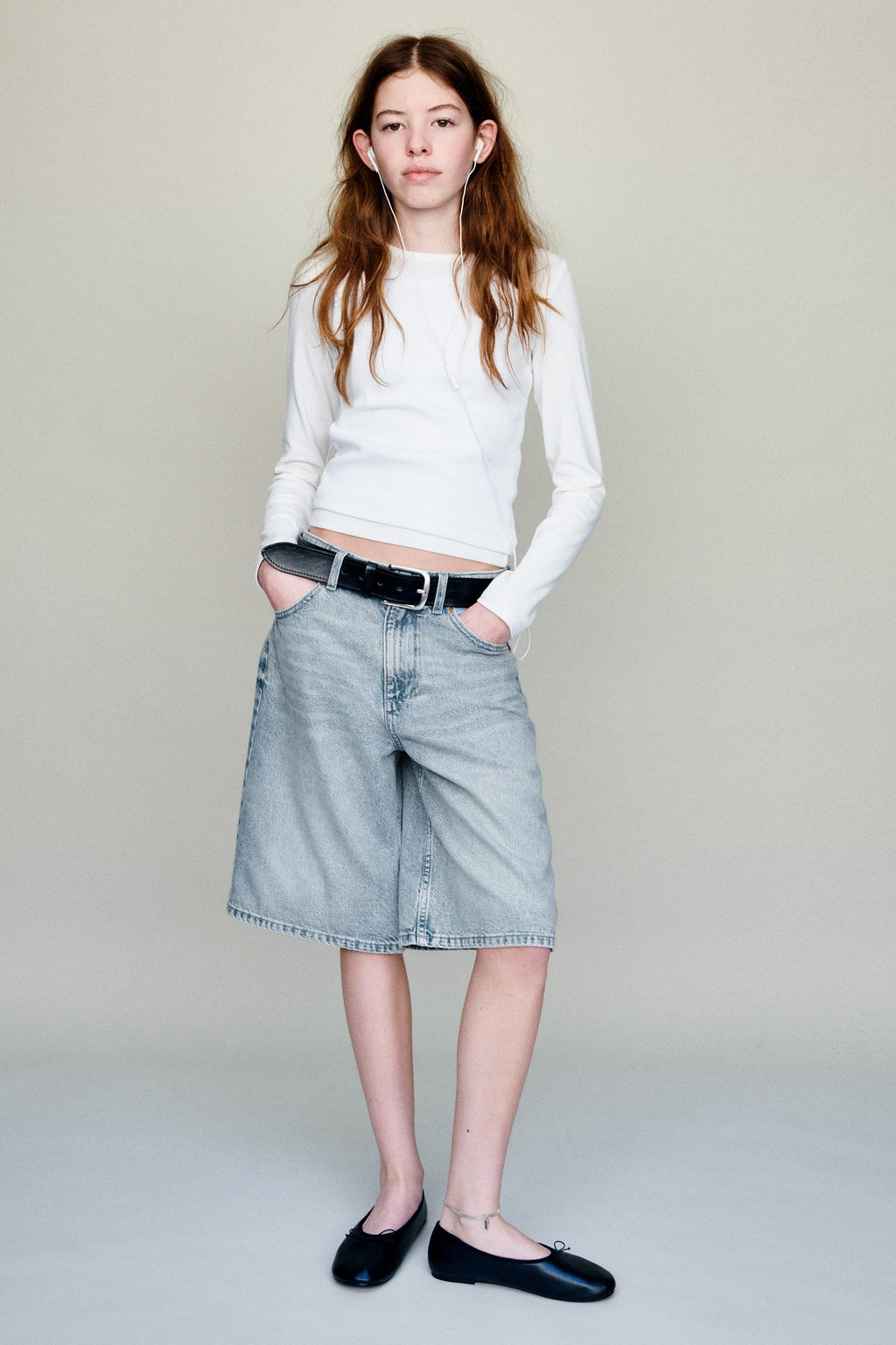 BERMUDA DENIM LARGA / Azul - Zara фото 7