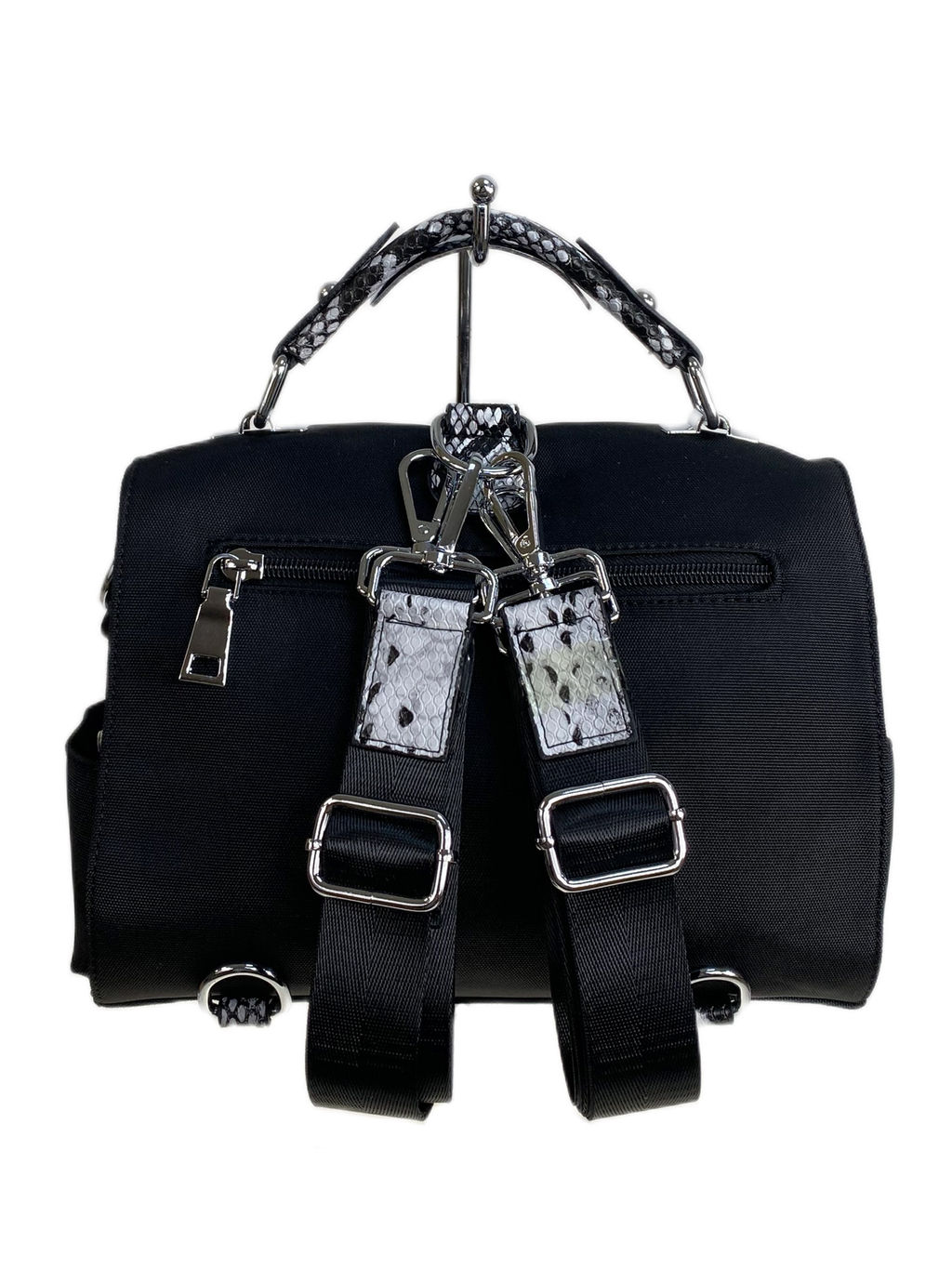 Женская сумка-рюкзак из текстиля, цвет черный - Greta фото 2