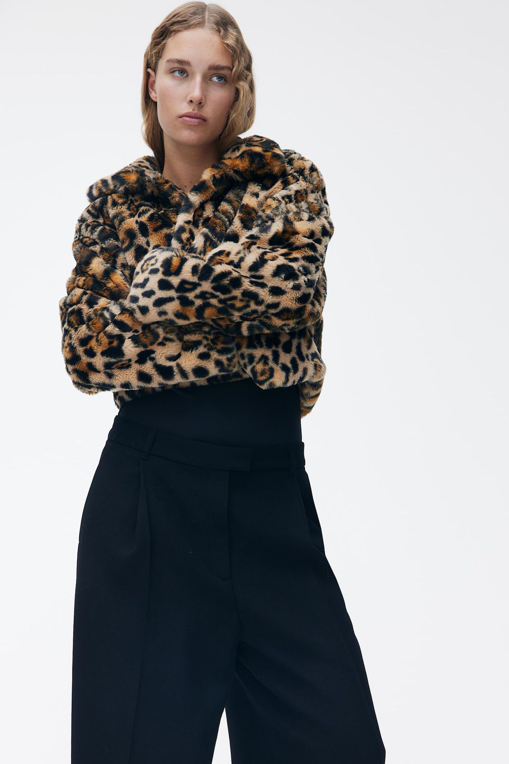 Cropped fluffy jacket - H&m фото 2