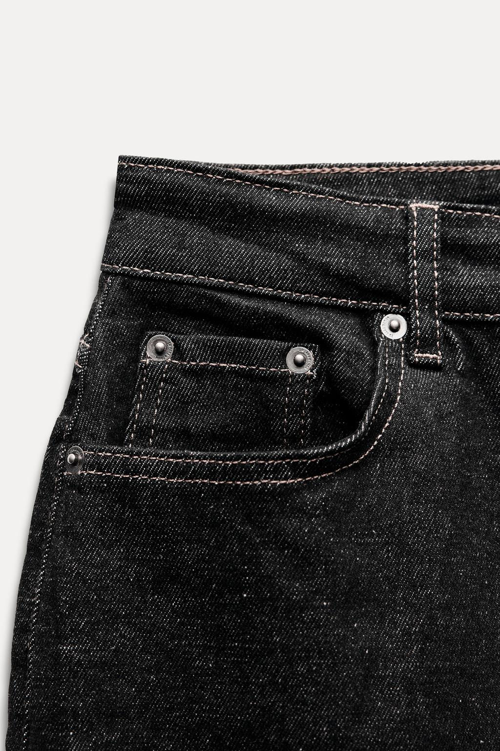 ZW COLLECTION SLIM FIT MID-RISE JEANS - Zara фото 3