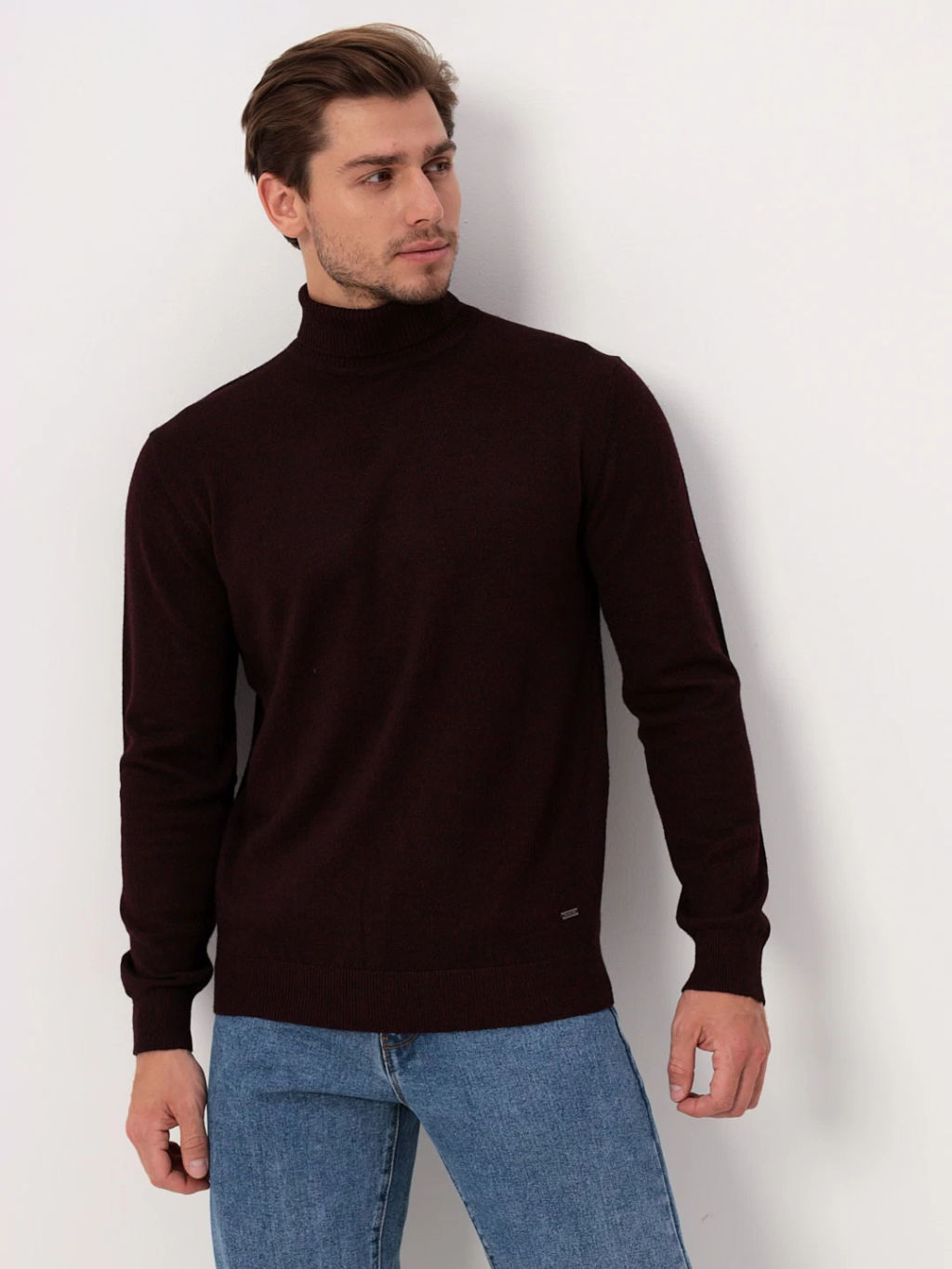 Джемпер мужской GREG G123-DA491 бордо/черный  фото 4