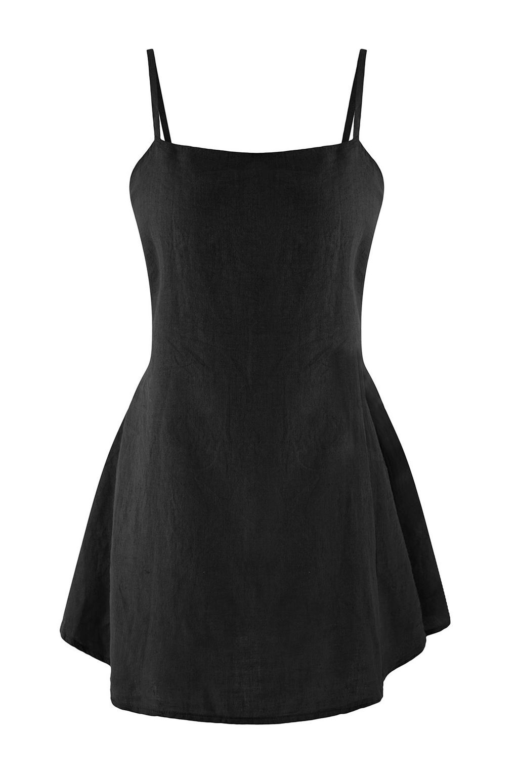 TRENDYOLMILLA Siyah Mini Dokuma %100 Keten Plaj Elbisesi TBESS25EL00103 фото 4