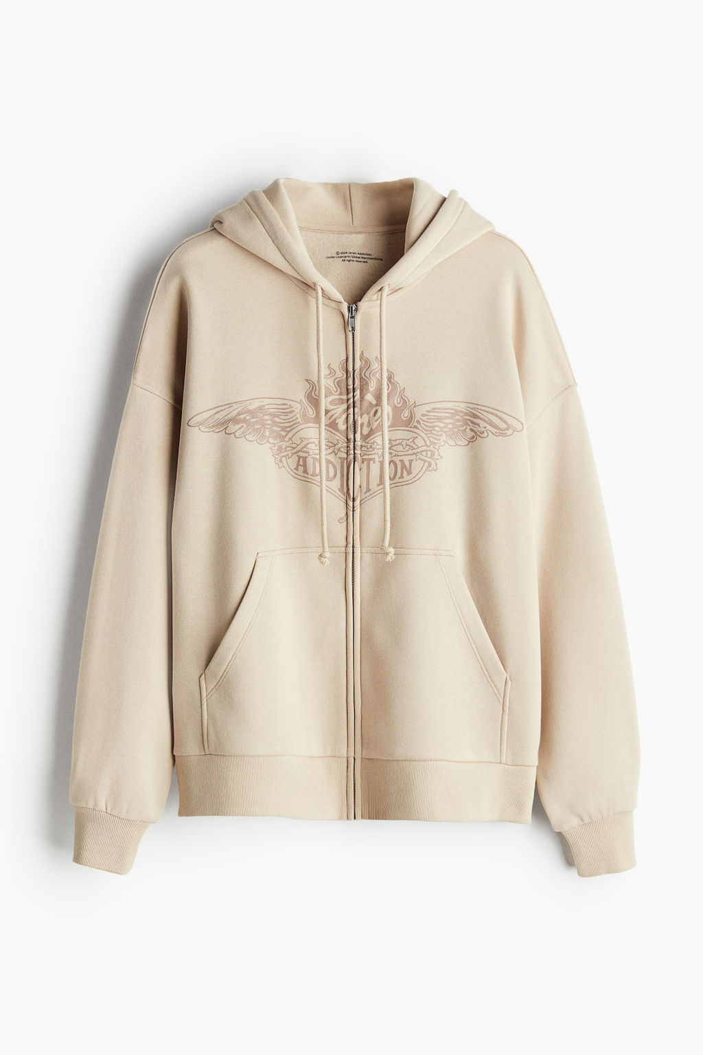 Chaqueta sudadera oversize con capucha y motivo - H&m фото 5