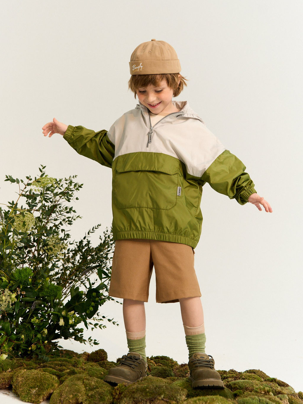 Шорты бермуды из джинскота Миндаль - Bungly фото 6