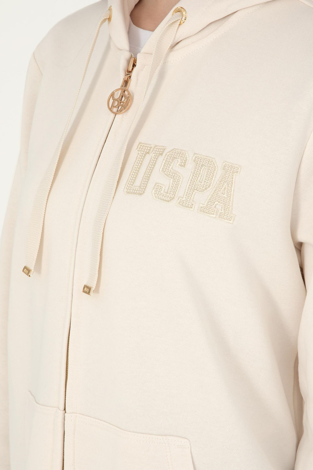 Женский кремовый свитшот Неожиданная скидка в корзине - U.s. polo assn фото 7
