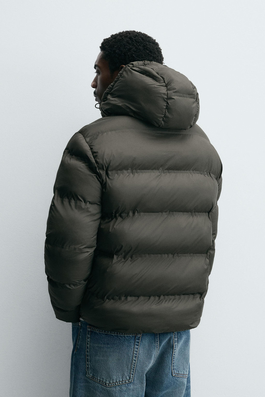 WATER-REPELLENT HOODED PUFFER JACKET - Zara фото 3