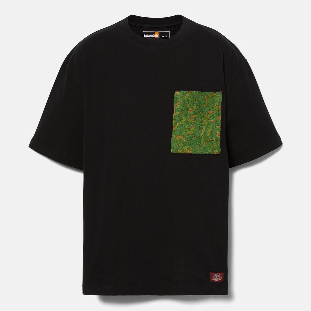Футболка Timberland T-Shirt Embroidered Pocket Regular черная фото 2