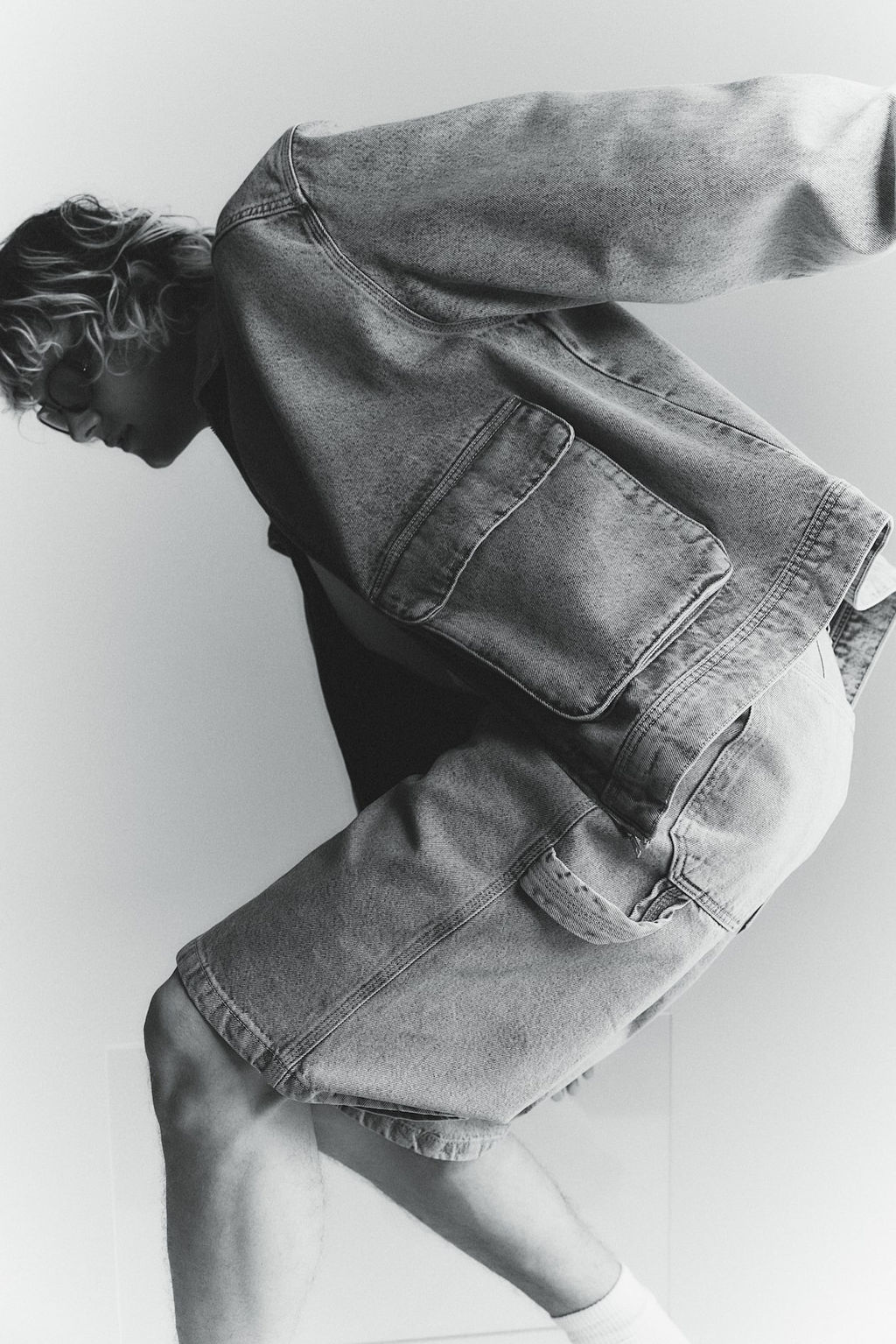 Cazadora worker en denim Loose Fit - H&m фото 4