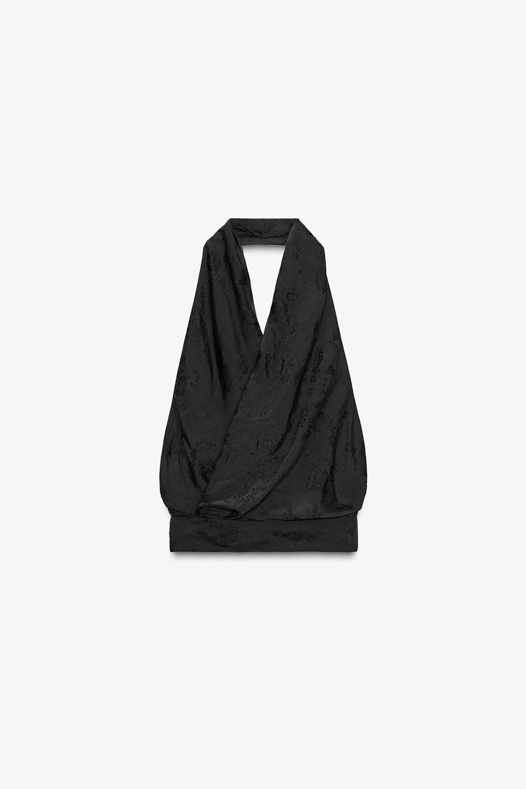 ZW COLLECTION FLORAL JACQUARD HALTER TOP - Zara фото 4