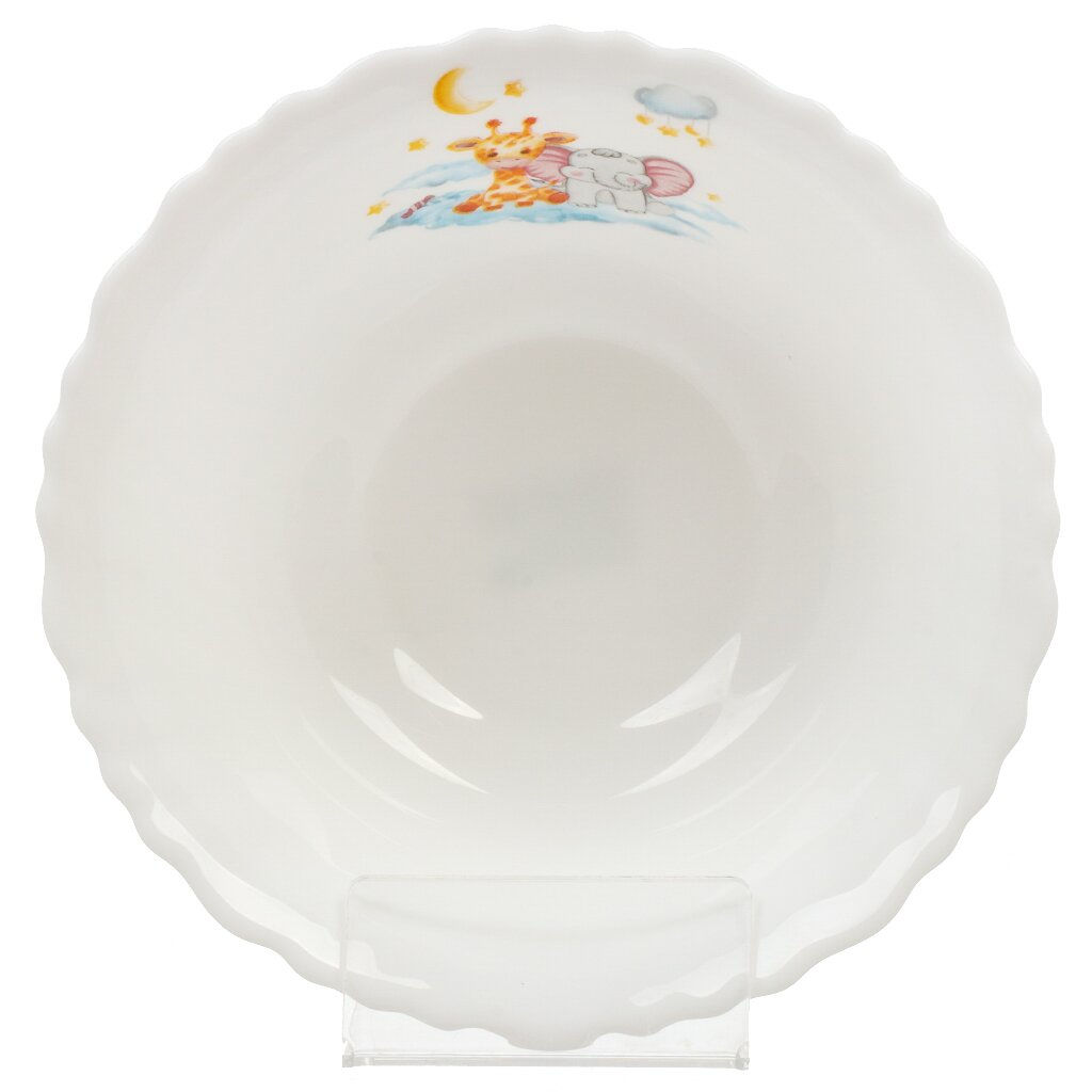 Набор посуды Жирафик, стеклокерамика, 3 шт, тарелка 19см, пиала 15см, кружка 190мл (469524) /DANIKS/  фото 4